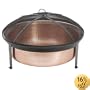CobraCo SH101 Hand Hammered 100% Copper Fire Tub with Screen and Cover