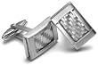 Men's Steel and Fiberglass Square Cufflinks