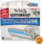 Schick Quattro Titanium Replacement Cartridges: 8 Count