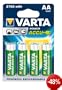 Varta Power Accu NiMH Akku AA Mignon 2700 mAh 4er Pack