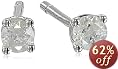 White Round Diamond Earrings Clarity