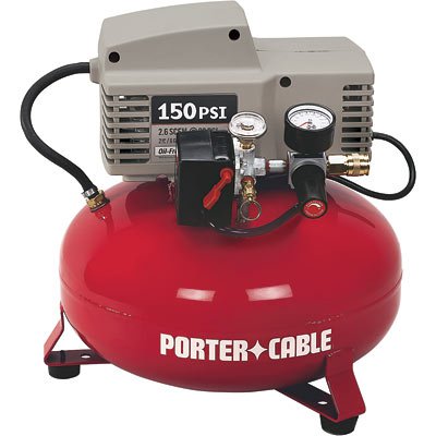 Porter-Cable Pancake Air Compressor with Accessory Kit - 6-Gallon, 1.5 HP, Reconditioned, Model# C2001-WKR