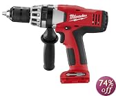 Bare-Tool Milwaukee 0824-20 18-Volt Cordless V18 Lithium-Ion 1/2-Inch Hammer Drill (Tool Only, No Battery)