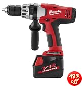 Milwaukee 0822-24 18-Volt V18 Cordless Lithium-Ion 1/2-Inch Drill with Case