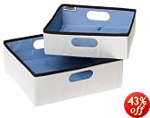 Rubbermaid 3F27 Configurations Nesting Storage Bins, 2-Pack, Natural