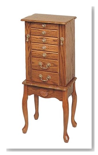 Powell Nostalgic Oak Jewelry Armoire