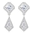 18k White Gold Diamond Drop Earrings