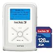 SanDisk Dオーディオプレーヤー 1GB シルバー SDカード128MB付 SDMX2-1024-J65A-S