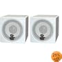 Pyle Home PCB3WT 3-Inch 100-Watt Mini Cube Bookshelf Speaker (White)