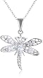 Cubic Zirconia Dragonfly Pendant