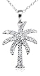 Cubic Zirconia Palm Tree Pendant