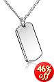 Sterling Silver Men's Dog Tag Pendant