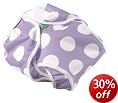 Tots Bots Nappy Wrap PUL 0 (Purple Spot, Birth-12lbs)