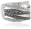 Marcasite and Cubic Zirconia Ring
