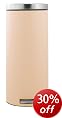 Brabantia Pedal Bin 30litre Almond with Brilliant Steel Lid