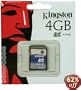 Kingston 4 GB Class 4 SDHC Flash Memory Card SD4/4GB