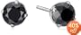 14k White Gold Black Diamond Stud Earrings (1 cttw)