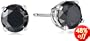14k White Gold Black Diamond Stud Earrings (2 cttw)