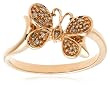 Rose Gold Diamond Butterfly Ring