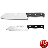 J.A. Henckels International Fine Edge Pro 2-Piece Hollow Edge Santoku Set
