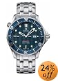 Omega Men's Seamaster 300M Quartz James Bond Blue Dial Watch #2221.80.00