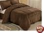 Chocolate Microsuede Down Comforter Alternative 4 pc Bedding Set - Queen Size