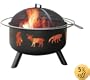 Landmann 28347 Big Sky Fire Pit, Wildlife, Black