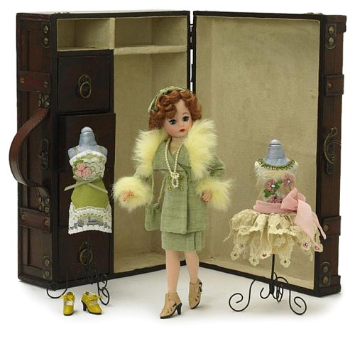 Madame Alexander Dolls Inch1920'S Cissette Trunk Set Inch Which Includes 10 Inch 50Th Anniversary Cissette Doll With Wooden Trunk And Flapper Style Accessories