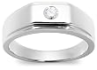 14k White Gold Men's Diamond Ring