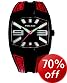 Red and black Police fashion watch