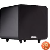 Polk Audio PSW111 Compact Powered 8-Inch Subwoofer (Single, Black)