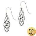 Celtic Design Oval Dangle Earrings