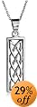 Sterling Silver Celtic Design Rectangular Dangle Pendant