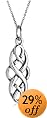 Sterling Silver Celtic Design Oval Pendant