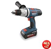 Bosch 18636-03 120-Volt 36-Volt Litheon Hammer Drill Driver with 2 Slimpack Batteries