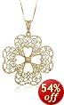 Yellow Gold Filigree Clover Pendant