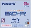 Panasonic 録画用 2倍速 追記型 ブルーレイディスク 25GB 10枚パック LM-BR25AP10