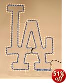 American Lighting 142-0455 Los Angeles Dogers Rope Light Motif, 6-Foot Black Power Cord and Mounting Hardware