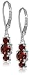 Garnet 3-Stone Earrings