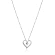 Sterling Silver Blue Topaz Heart Pendant