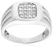 Men's Diamond Cushion Ring