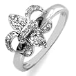Gold Fleur-de-Lis Diamond Ring