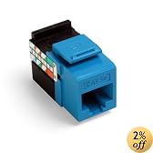 Leviton 5G108-RL5 GigaMax 5E QuickPort Connector, Cat 5E, Blue