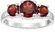 Garnet 3-Stone Ring