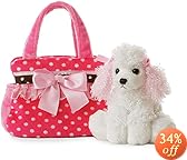Aurora Plush Fancy Pals Pet Carrier Fancy Pink Polka Dot 