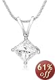 Platinum Princess Cut Diamond Solitaire Pendant (1 carat)