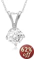10k Gold Round Diamond Solitaire Pendant (1 carat)