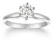 Platinum Round Solitaire Diamond Engagement Ring (1 ct, G-H Color, VS2 Clarity)