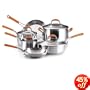 Rachael Ray 10-Piece Stainless Steel Cookware Set