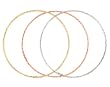 White, Yellow and Rose Gold Bracelet Set